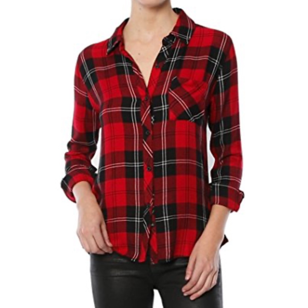 Rails Hunter Red/Tartan Button Down Shirt